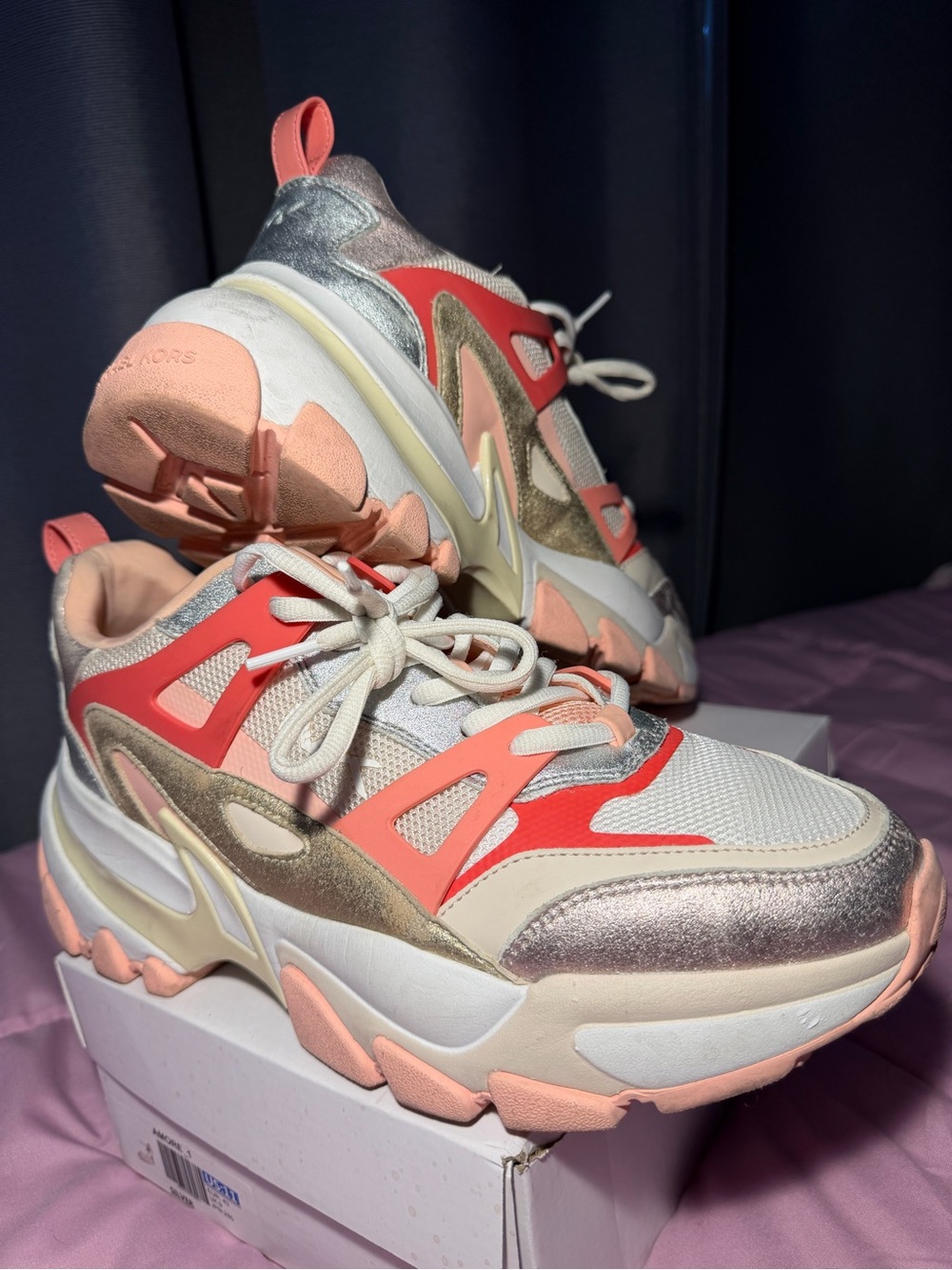 Michael Kors Nick Mixed-Media Trainers SIZE: 11 US W